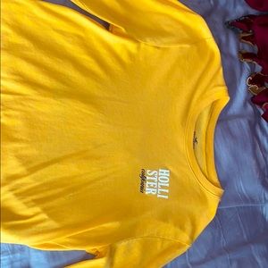 Cropped long sleeve yellow holster shirt